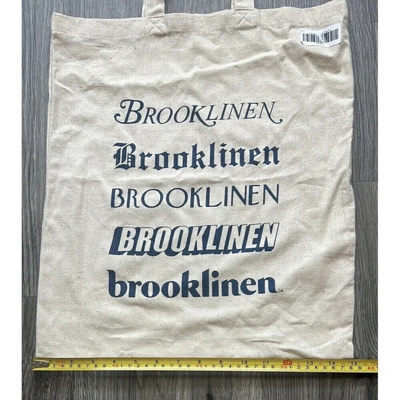 The Cotton Tan Tote Bag By Brooklinen NWT - Picture 5 of 6